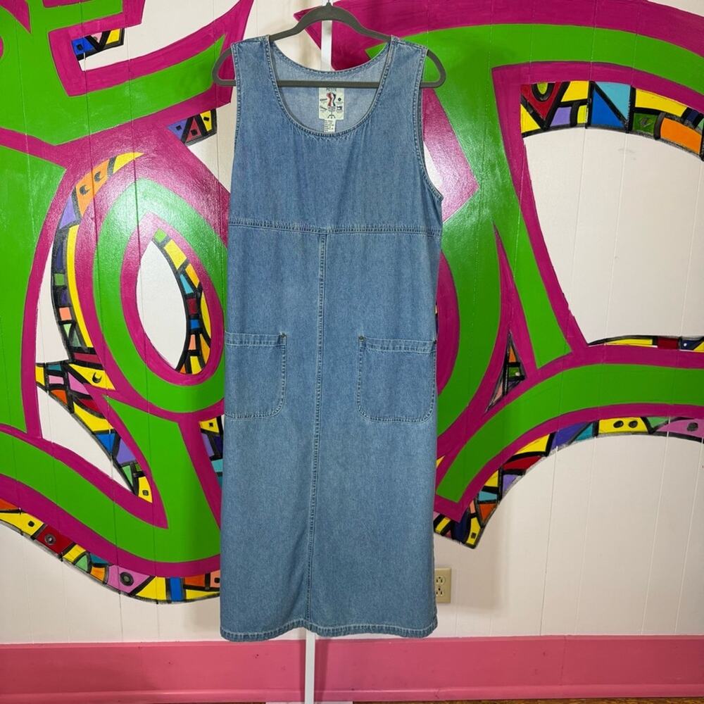 Studio Wear Petite Denim Maxi Dress. Size Petite Medium. In excellent condition.